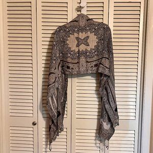Beautiful Woven Wrap * Pashmina * Browns and Beiges * 6'x21"